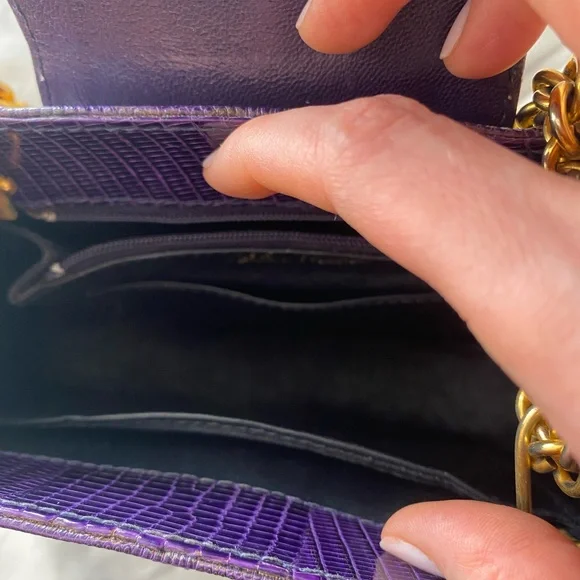 Paloma Picasso Crocodile Shoulder Bag- Excellent Rare Vintage - Picture 11 of 13